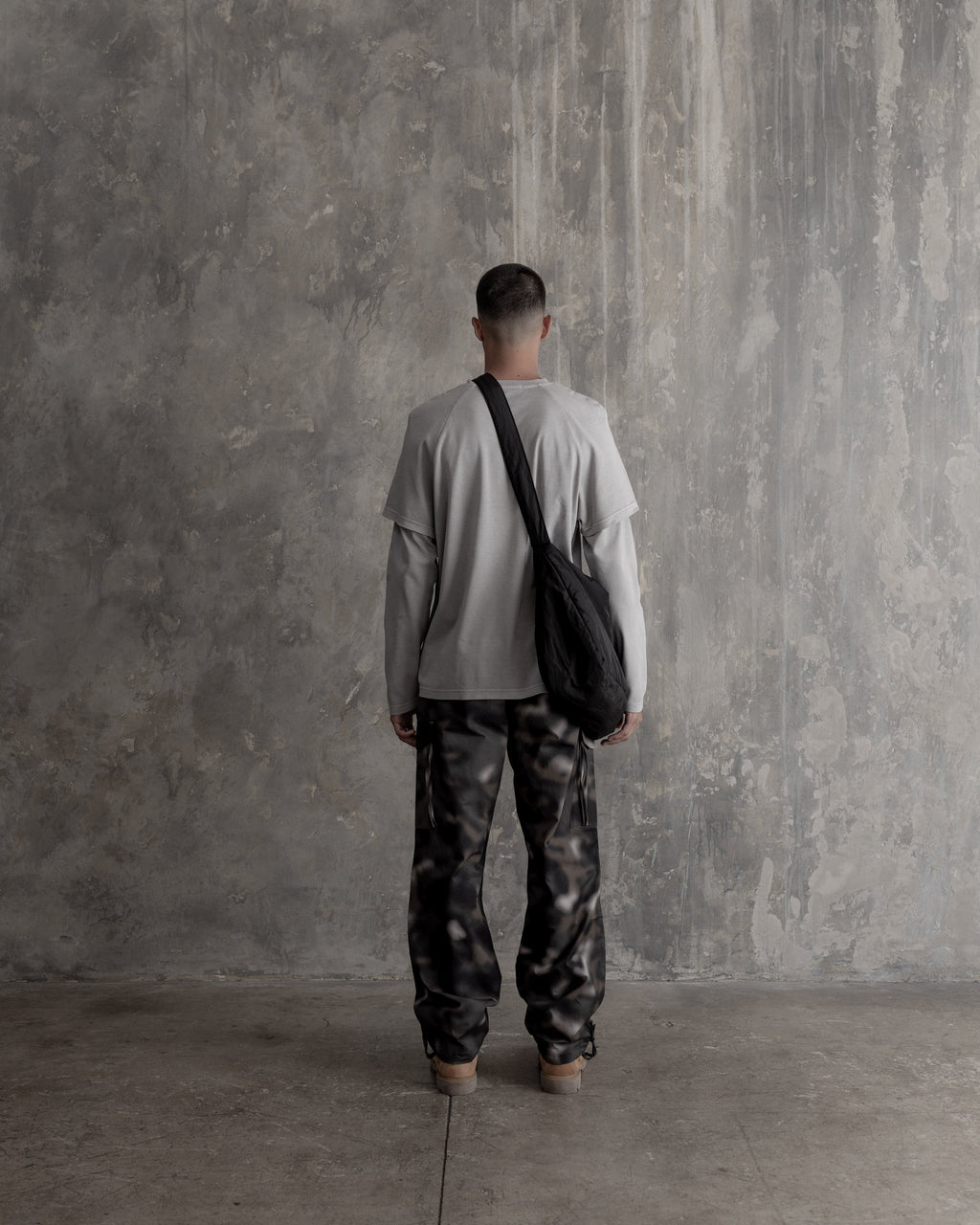 Double Layer LS Relaxed Tee - Vintage Washed